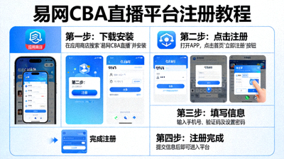 易网CBA直播平台注册教程界面截图